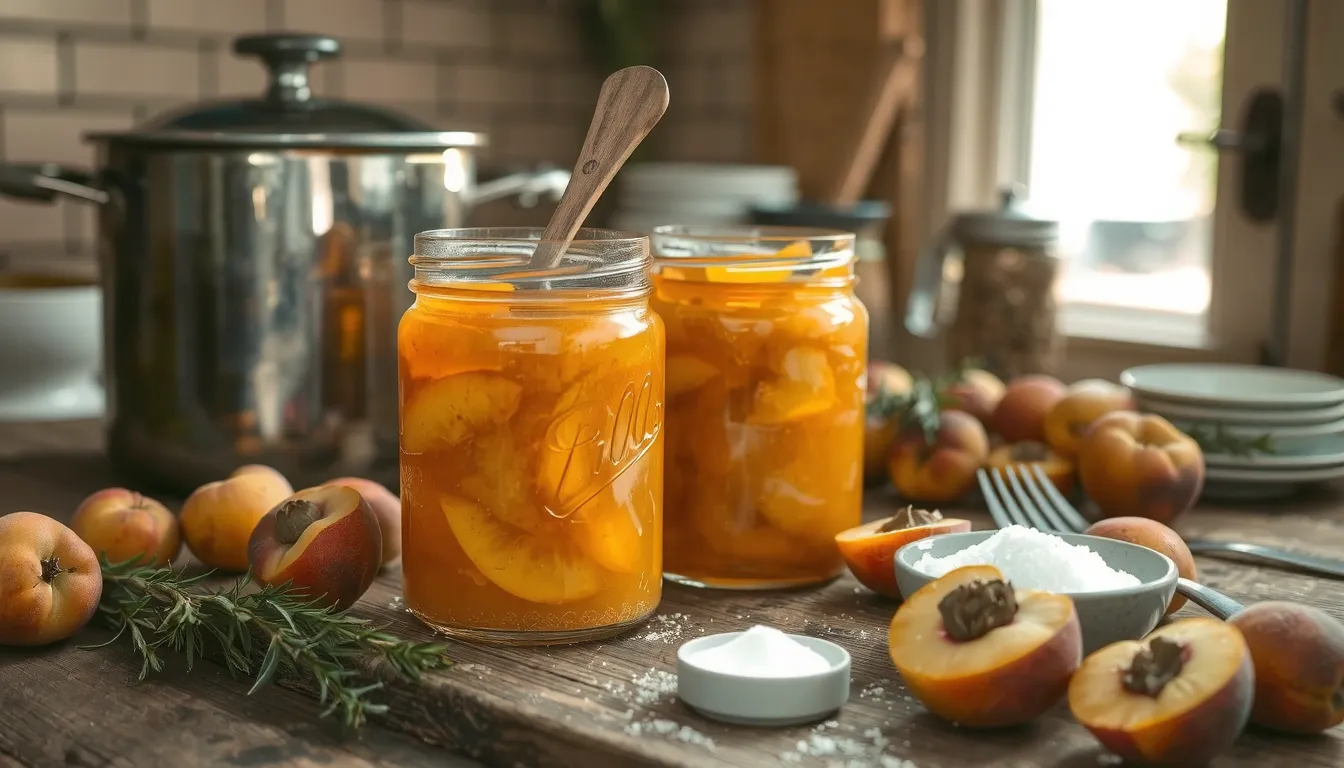 confiture abricot et peche