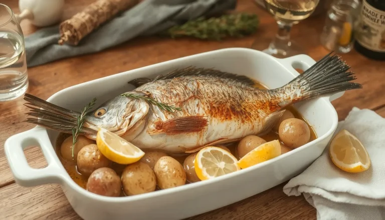 Recette dorade au four vin blanc : la daurade entière facile et moelleuse