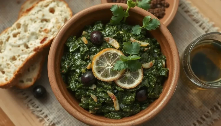 Salade d&rsquo;épinards à la marocaine : la recette traditionnelle facile (bakoula)