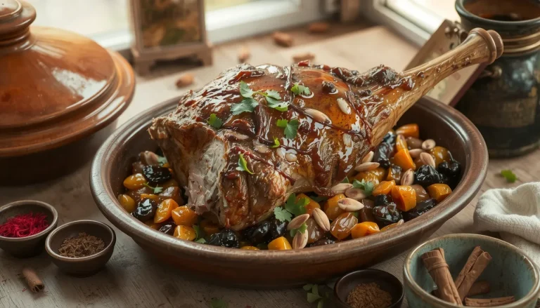 Gigot d&rsquo;agneau confit marocaine : la recette fondante et parfumée (cuisson lente 3h)