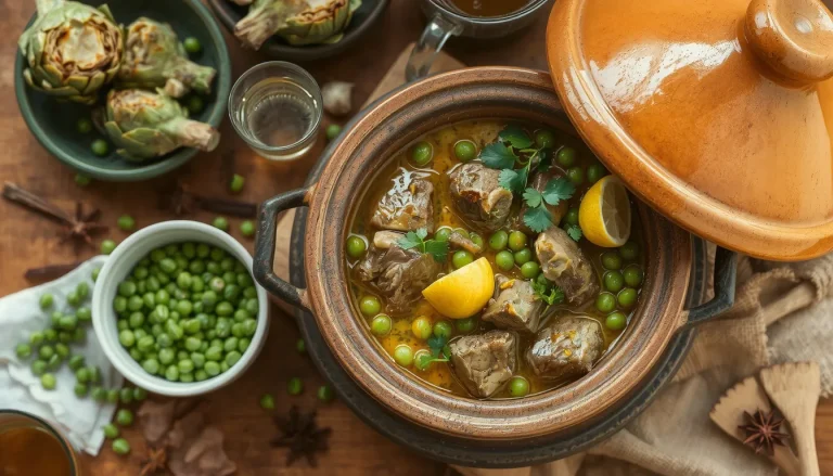 Tajine artichaut petit pois : la recette marocaine traditionnelle étape par étape